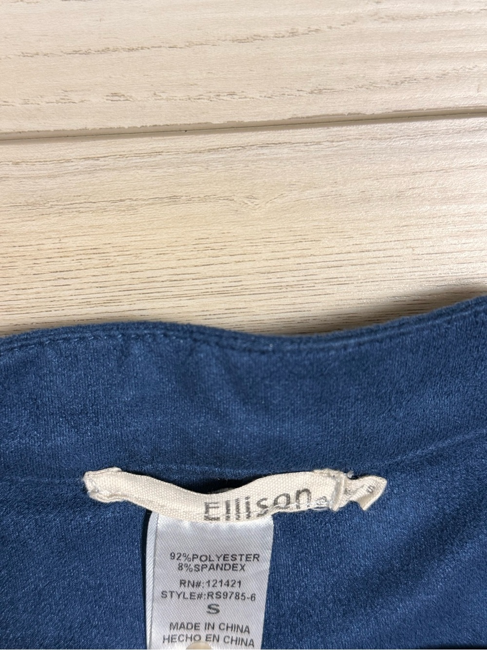 Ellison Blue Button Front Mini Skirt Size Small - Picture 3 of 6
